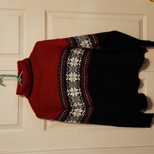 Carolyn Taylor Fair Isle Turtleneck Sweater XL